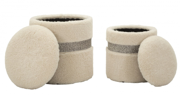 Set de 2 pufuri crem cu spațiu de depozitare Saint Moritz [8]