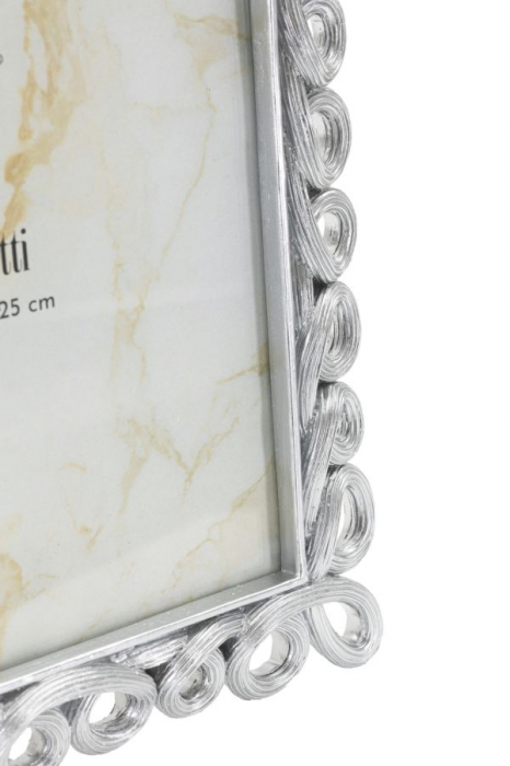 Rame foto argintii din rășină cu bucle 20x25 – imagine principală – Hollow [4]