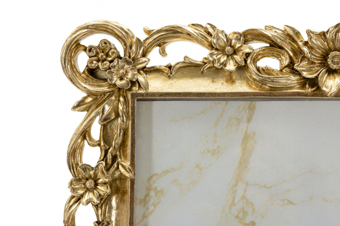 Ramă foto aurie cu motive florale clasice – imagine principală – Classic [4]