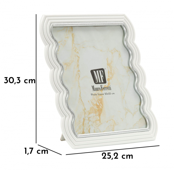 Rame foto din rășină albă cu design ondulat 20x25 – imagine principală [6]