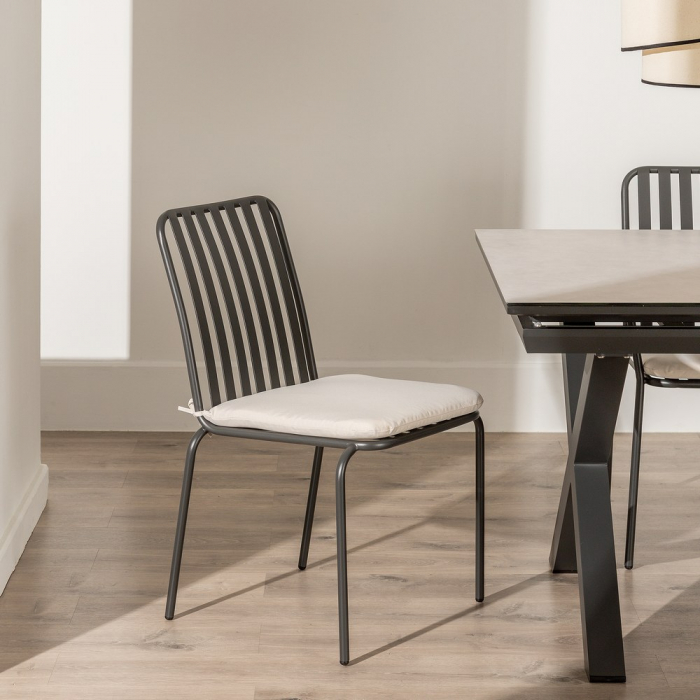 Set scaune antracit otel|Scaune moderne pentru spatii exterioare [2]