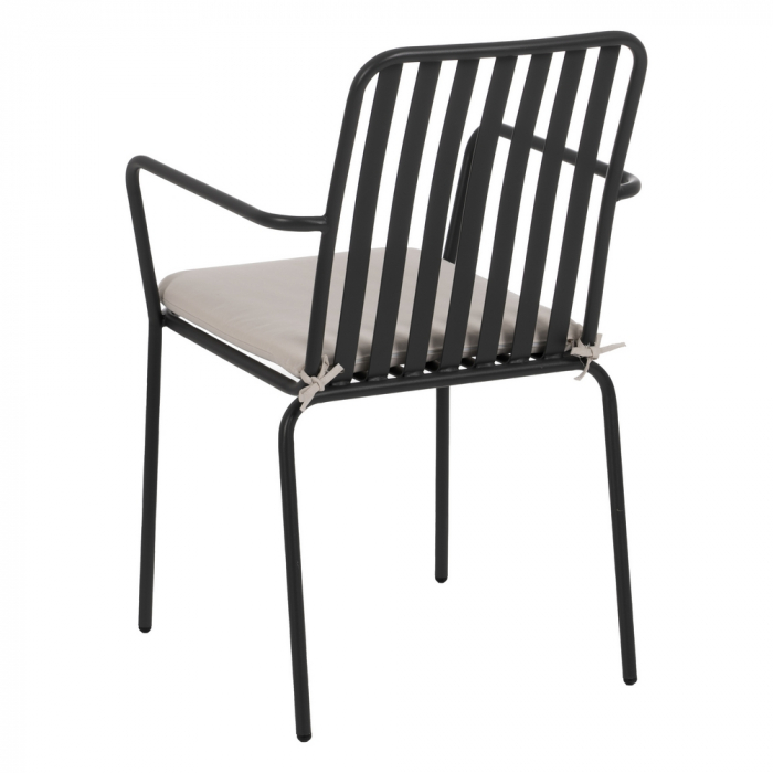 Set scaune antracit otel cu brate|Scaune moderne pentru confort exterior [4]