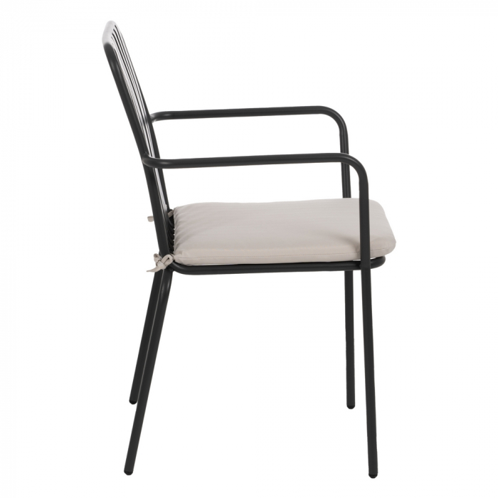 Set scaune antracit otel cu brate|Scaune moderne pentru confort exterior [3]