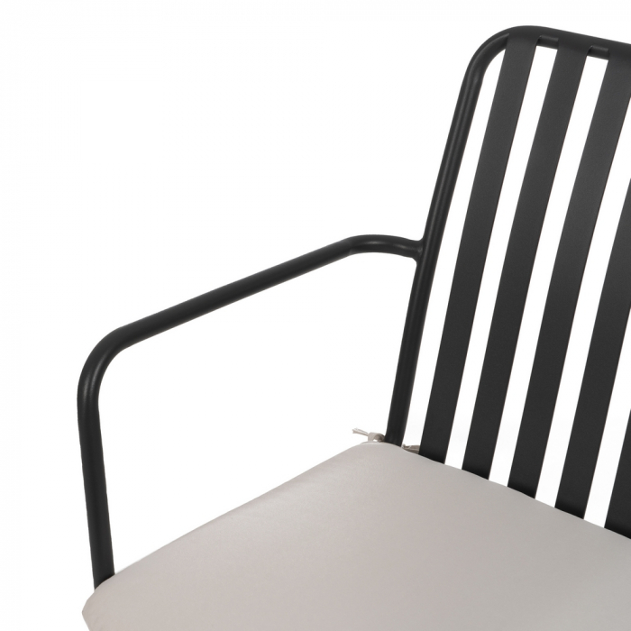 Set scaune antracit otel cu brate|Scaune moderne pentru confort exterior [7]