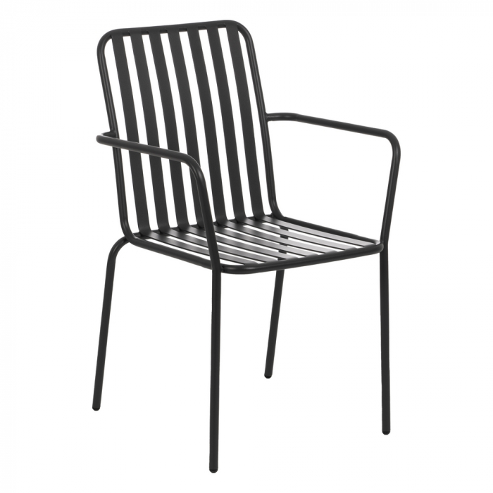 Set scaune antracit otel cu brate|Scaune moderne pentru confort exterior [5]