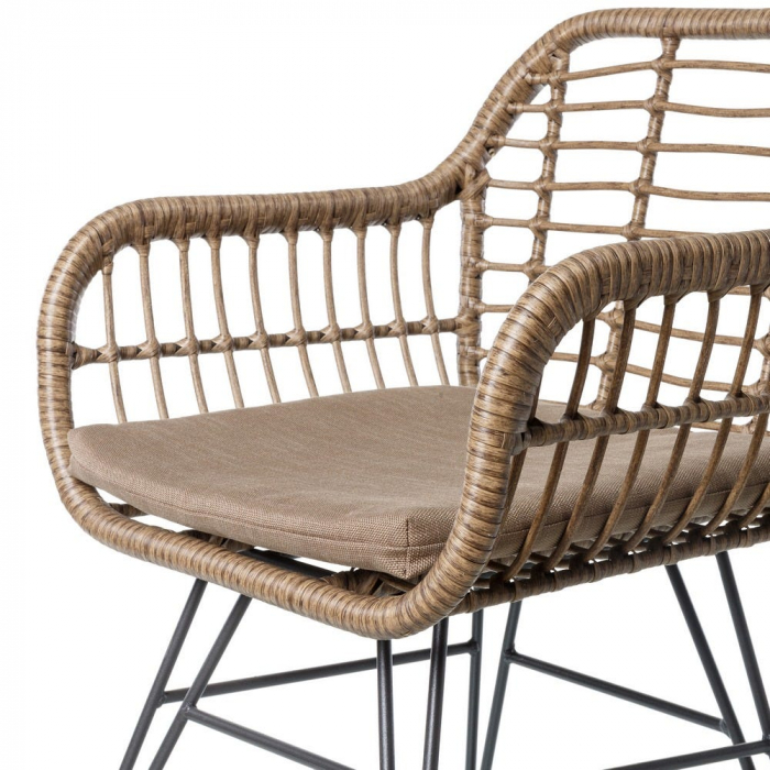Scaune Ariki grafit – stil boho tropical reinterpretat în tonuri elegante [2]