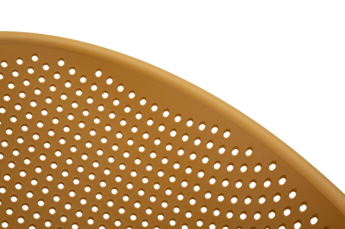 Set 2 scaune balansoar gradina plastic mustar perforat 66x88x80 cm [8]