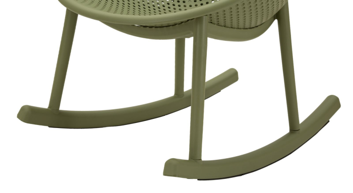 Set 2 scaune balansoar terasa plastic verde perforat 66x88x80 cm [7]