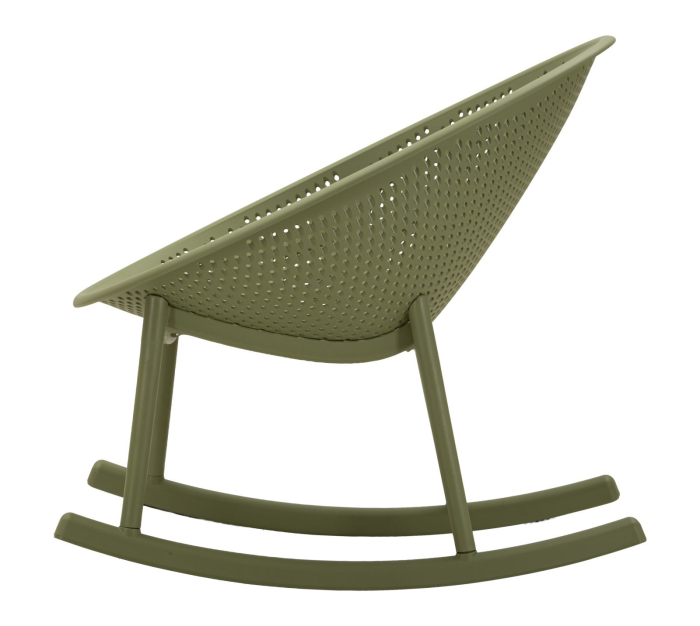 Set 2 scaune balansoar terasa plastic verde perforat 66x88x80 cm [3]