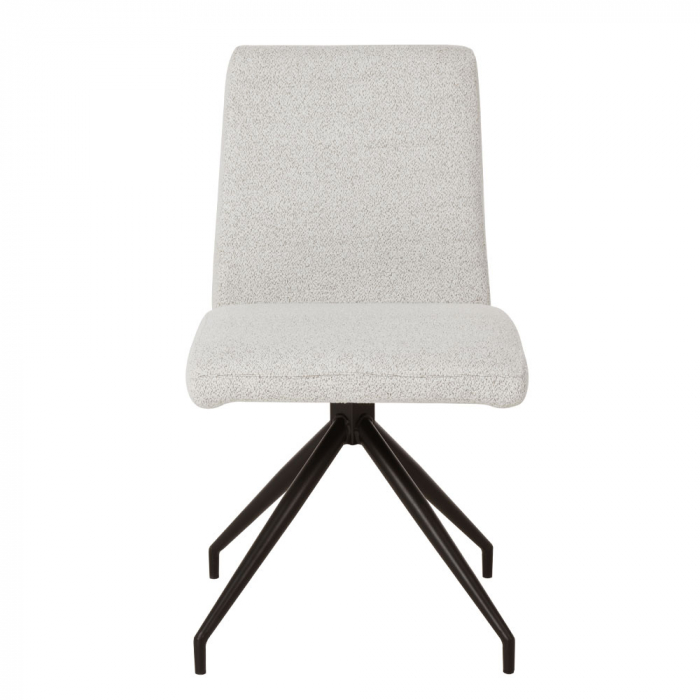 Set 2 scaune Arm bej, boucle elegant, mâner decorativ, picioare metalice negre [7]