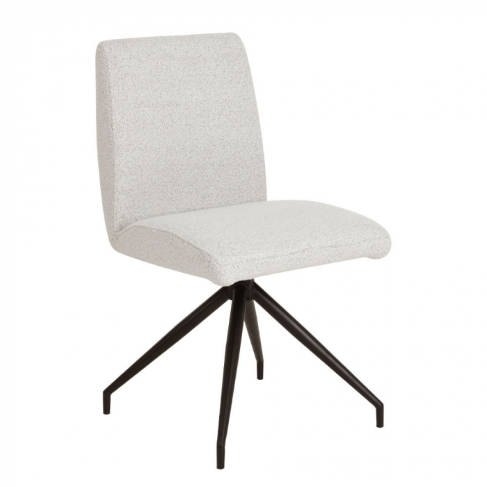 Set 2 scaune Arm bej, boucle elegant, mâner decorativ, picioare metalice negre [1]