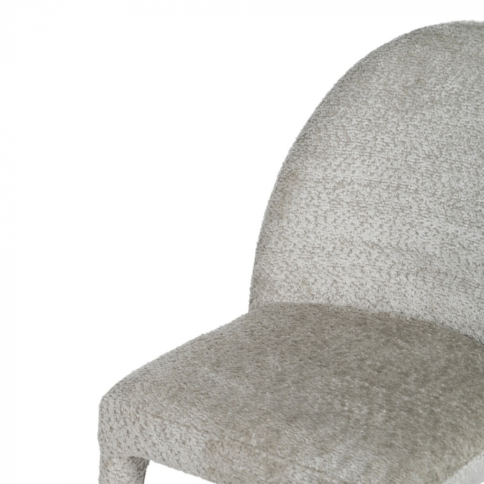 Scaun boucle bej cu formă sculpturală – CreativDeco [6]