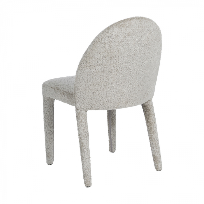 Scaun boucle bej cu formă sculpturală – CreativDeco [4]