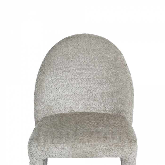 Scaun boucle bej cu formă sculpturală – CreativDeco [5]