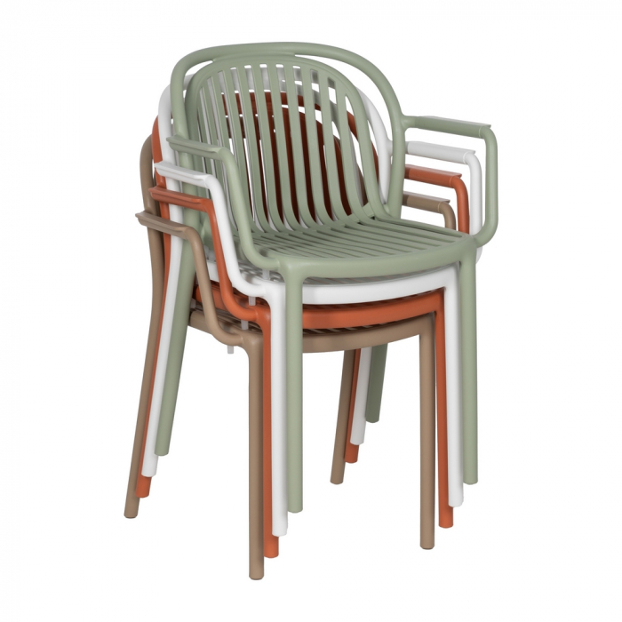 Set 2 scaune terasa bej ergonomice si moderne [3]