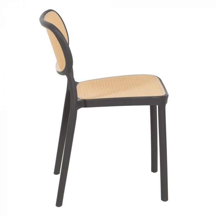 Set scaune bej-gri inchis polipropilena|Scaune moderne pentru interioare versatile [3]