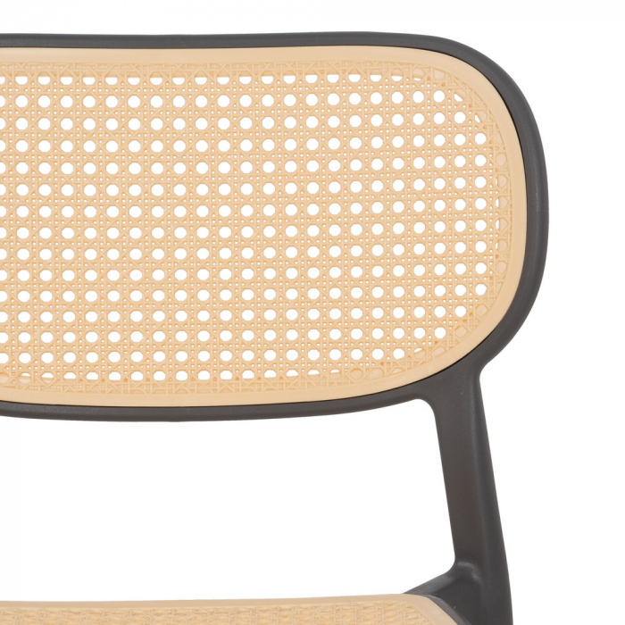 Set scaune bej-gri inchis polipropilena|Scaune moderne pentru interioare versatile [5]