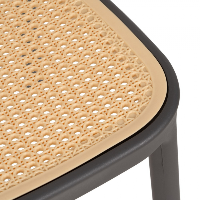 Set scaune bej-gri inchis polipropilena|Scaune moderne pentru interioare versatile [8]