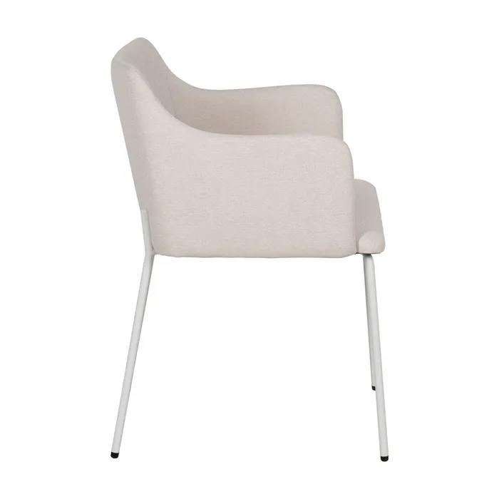 Set 2 scaune crem cotiere moderne|Scaune crem cu cotiere pentru birou [3]