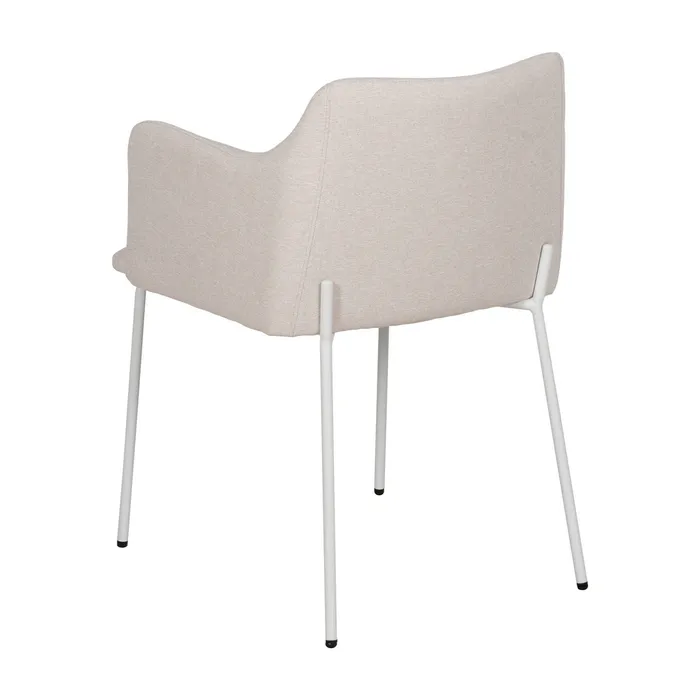 Set 2 scaune crem cotiere moderne|Scaune crem cu cotiere pentru birou [4]