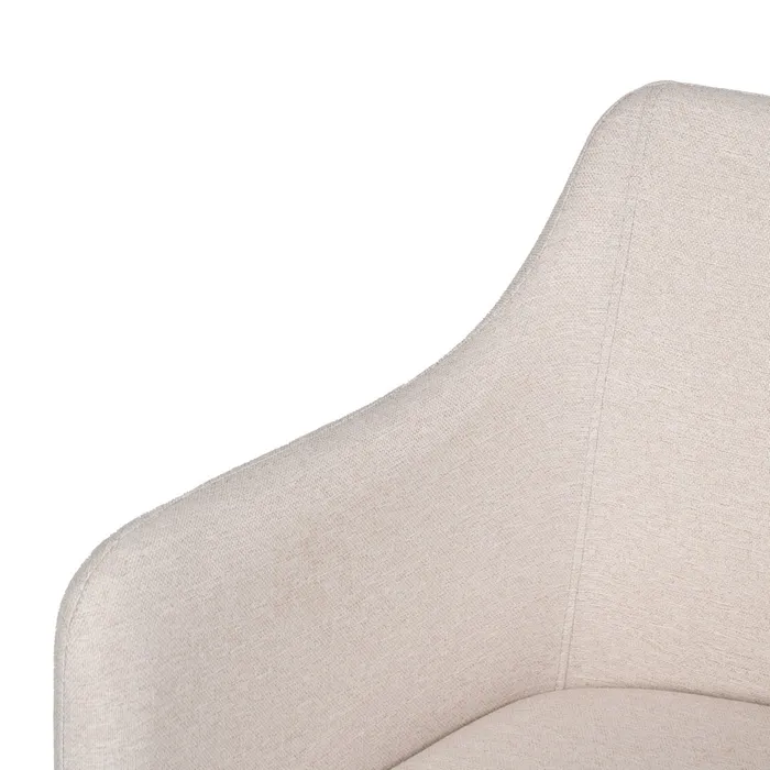 Set 2 scaune crem cotiere moderne|Scaune crem cu cotiere pentru birou [6]