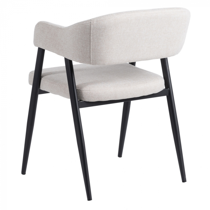Set scaune crem stofa si metal|Scaune elegante pentru interioare rafinate [4]