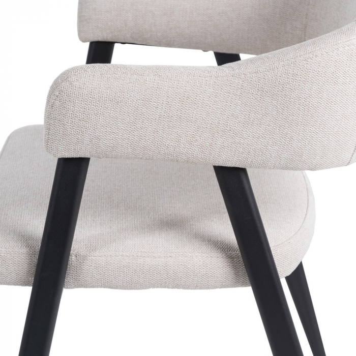 Set scaune crem stofa si metal|Scaune elegante pentru interioare rafinate [8]