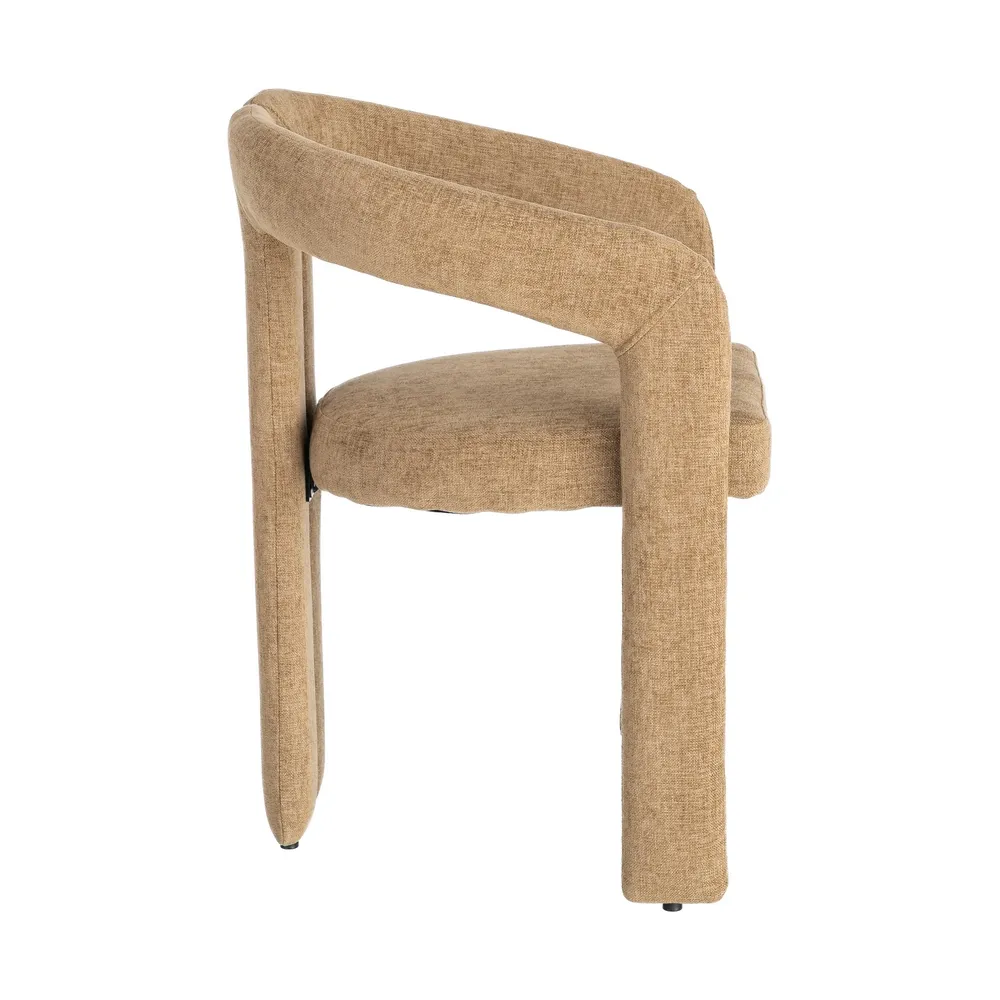 Set de 2 scaune cu brațe și tapițerie bej, design sculptural [9]
