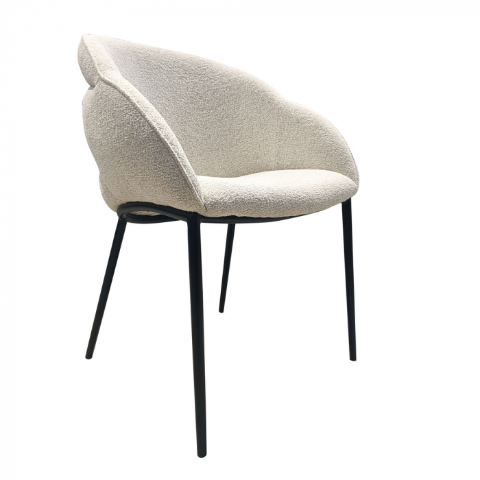 Set de 2 scaune tapițate cu brațe, design nordic contemporan, confortabile și versatile pentru dining sau birou [1]