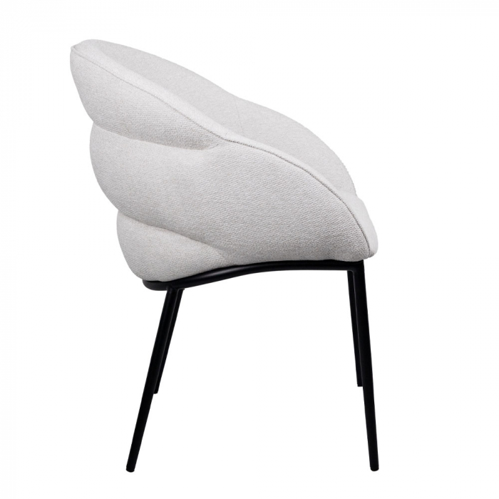 Set de 2 scaune tapițate cu brațe, design nordic contemporan, confortabile și versatile pentru dining sau birou [4]