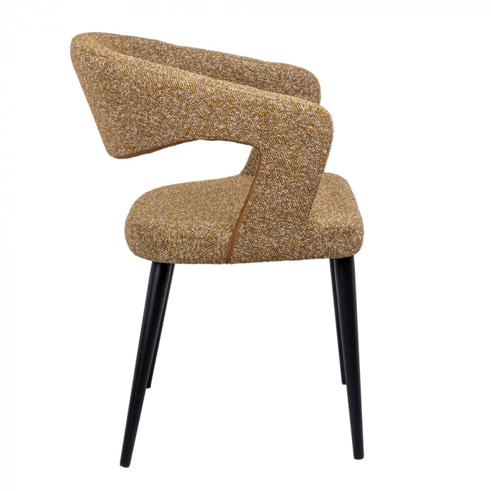 Set de 2 scaune moderne cu spătar curbat și decupaj decorativ – confort și stil într-un design expresiv [4]
