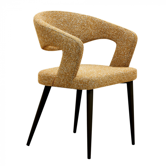 Set de 2 scaune moderne cu spătar curbat și decupaj decorativ – confort și stil într-un design expresiv [1]