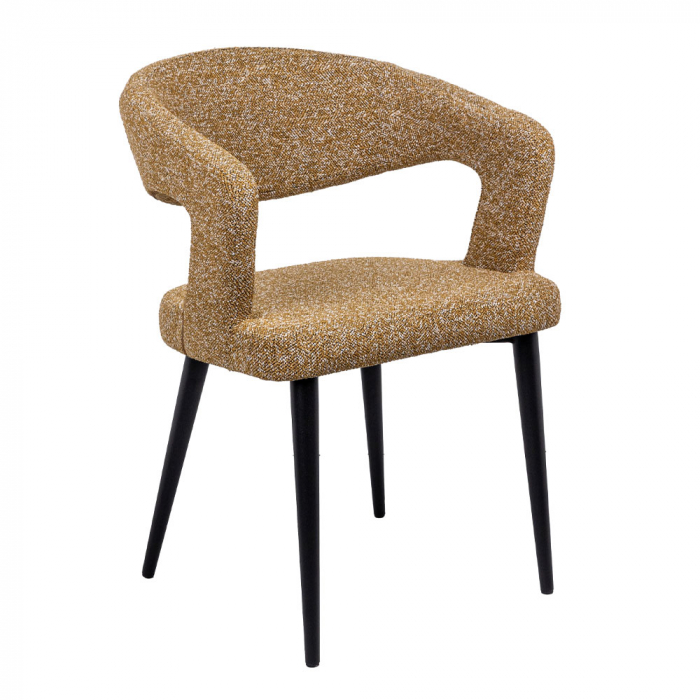 Set de 2 scaune moderne cu spătar curbat și decupaj decorativ – confort și stil într-un design expresiv [2]