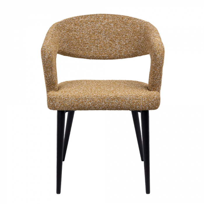 Set de 2 scaune moderne cu spătar curbat și decupaj decorativ – confort și stil într-un design expresiv [6]