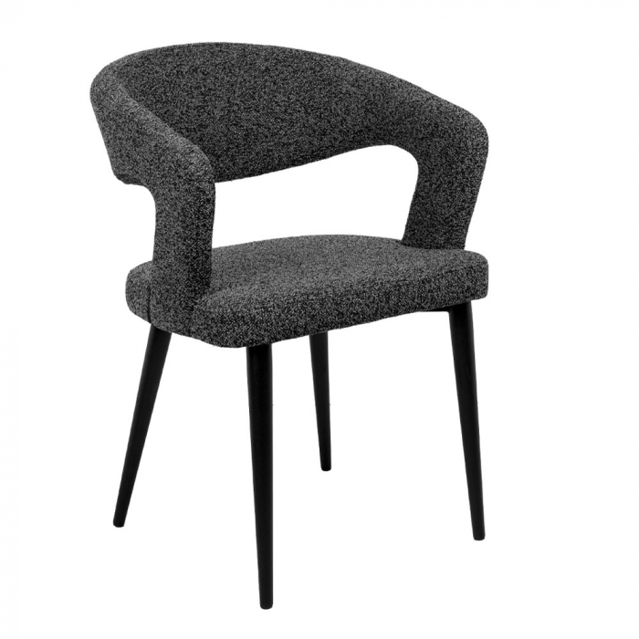 Set de 2 scaune elegante cu brațe, design sculptural și spătar curbat pentru confort și impact vizual [2]
