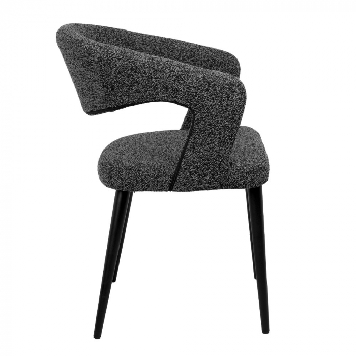 Set de 2 scaune elegante cu brațe, design sculptural și spătar curbat pentru confort și impact vizual [4]