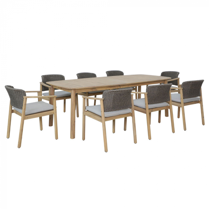 Set de 2 scaune Freeland stejar natural gri [6]