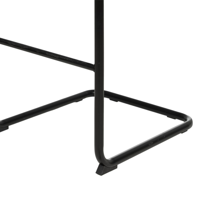 Scaun bar albastru din catifea matlasată cu cadru metalic negru – stil horeca modern [10]