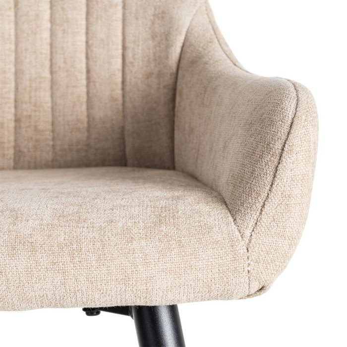 Set 2 scaune bar bej HoReCa stofă metal EN16139 [9]