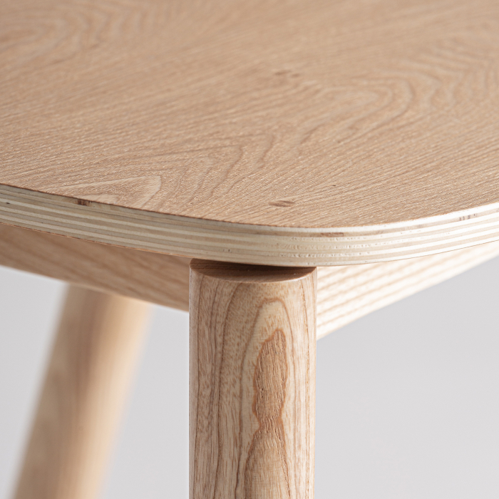 Set de 2 scaune de bar din lemn cu spătar pentru bucătărie și HoReCa [4]