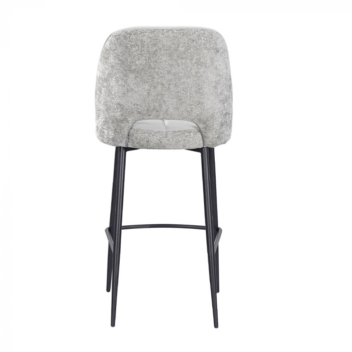 scaune bar gri deschis velur piele ecologica bouton [4]