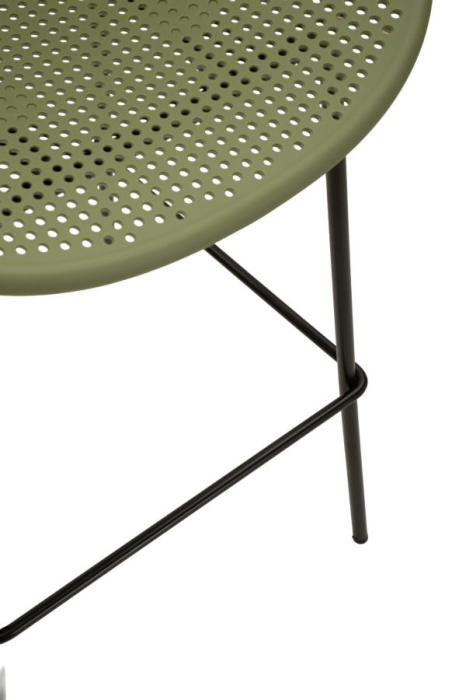 Set 2 scaune de bar plastic verde metal negru 50x50x98 cm [8]