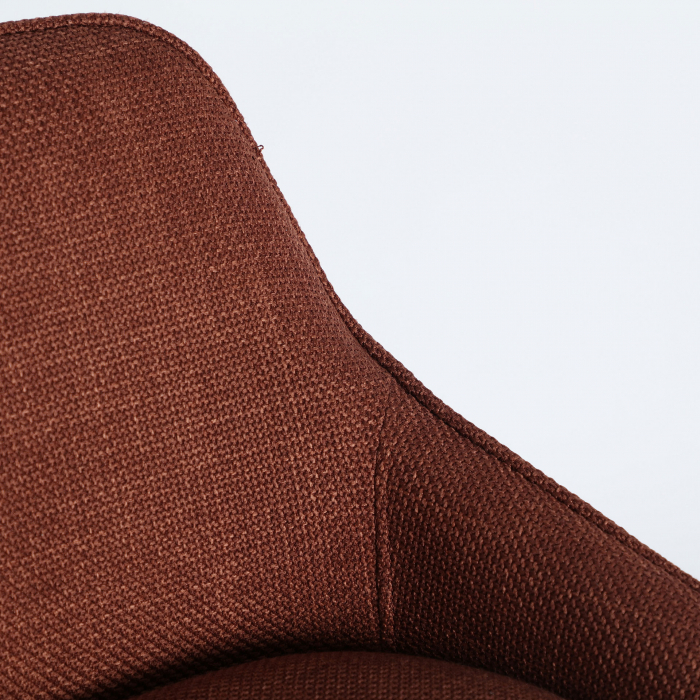 Set 2 scaune de bar rotative din oțel și textil roșu închis – stil industrial modern [2]