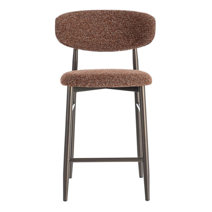 Set de scaune de bar tapițate cu structură metalică [3]