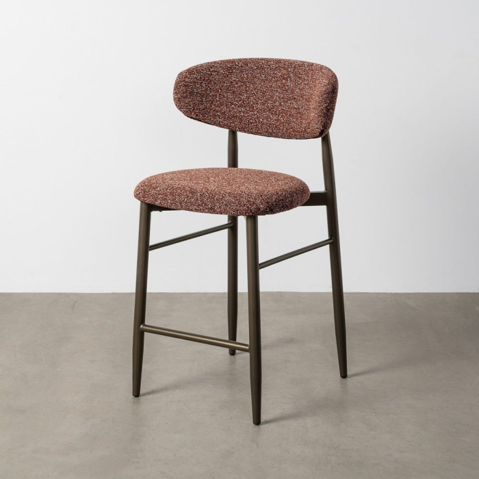 Set de scaune de bar tapițate cu structură metalică [14]