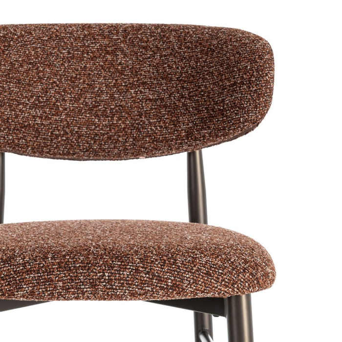 Set de scaune de bar tapițate cu structură metalică [10]