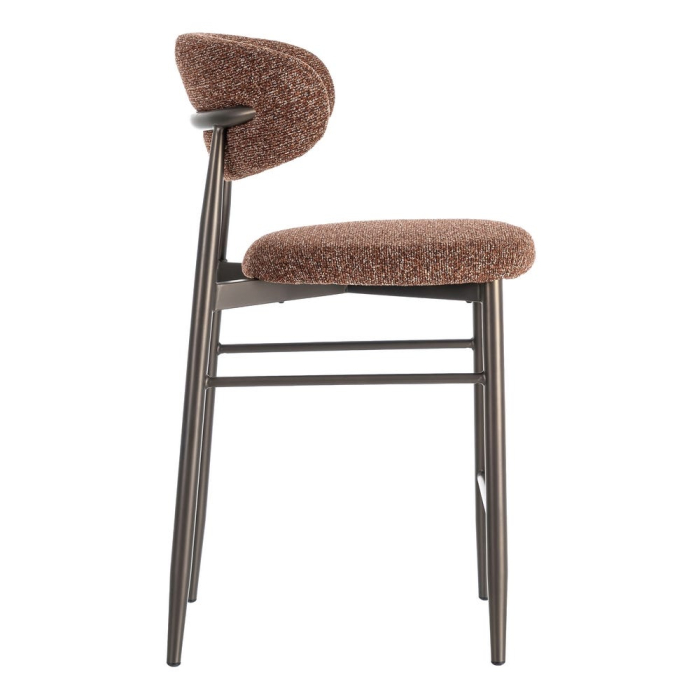 Set de scaune de bar tapițate cu structură metalică [4]