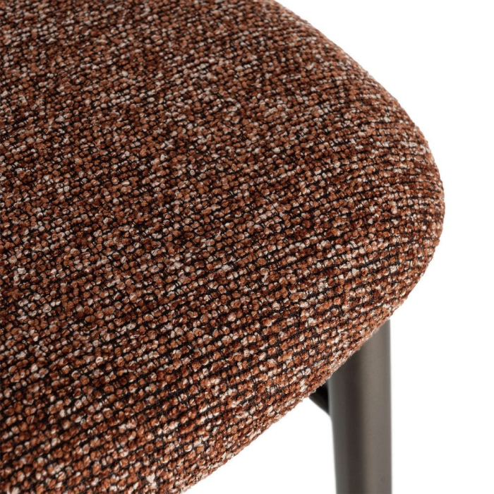 Set de scaune de bar tapițate cu structură metalică [12]