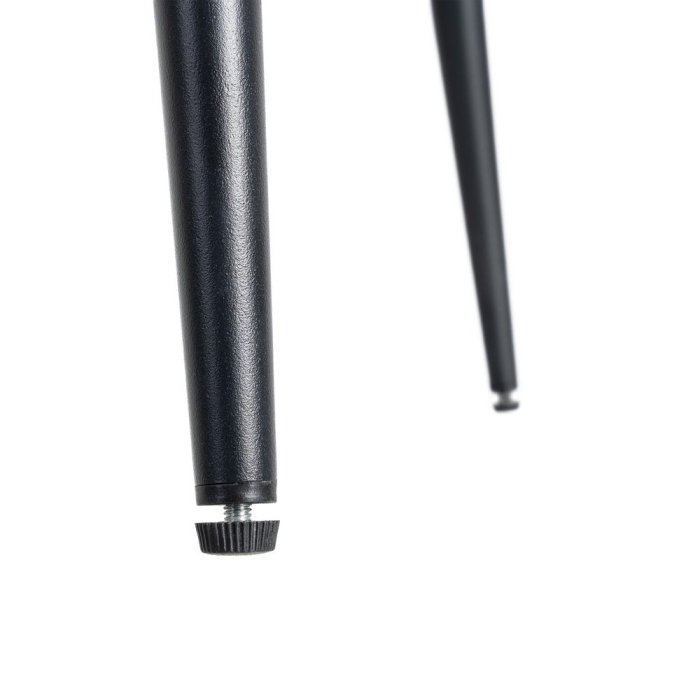 Set de 2 scaune de bar tapițate din stofă crem cu șezut ergonomic și cadru metalic stil minimalist [13]