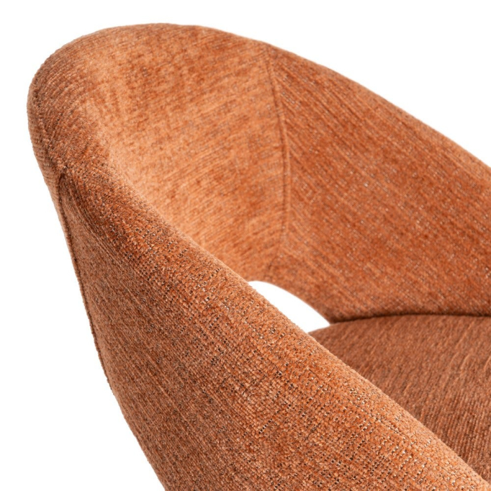 Set de 2 scaune de bar teracotă din stofă pentru dining și HORECA [9]